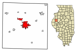McDonough County Illinois Incorporated and Unincorporated areas Macomb Highlighted